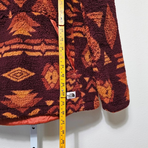 THE NORTH FACE Women's Campshire Pullover Hoodie Deep Garnet Red Geo Print Sz S - Picture 13 of 13